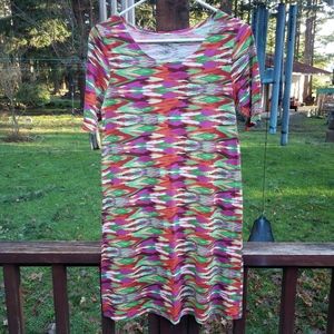 Blue Platypus Colorful, Bright, Unique Dress - Size M